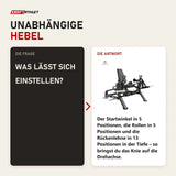 Frage und Antwort zu Titanium Strength Genesis Series IsoLateral Beinstrecker: Was lässt sich einstellen?