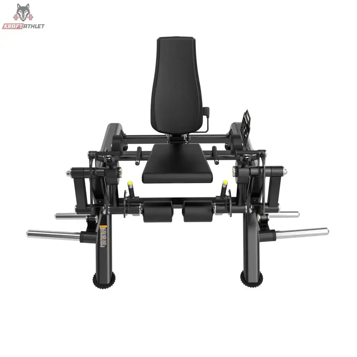 Titanium Strength Genesis Series IsoLateral Beinstrecker in Frontansicht mit Sitz und Scheibenhaltern