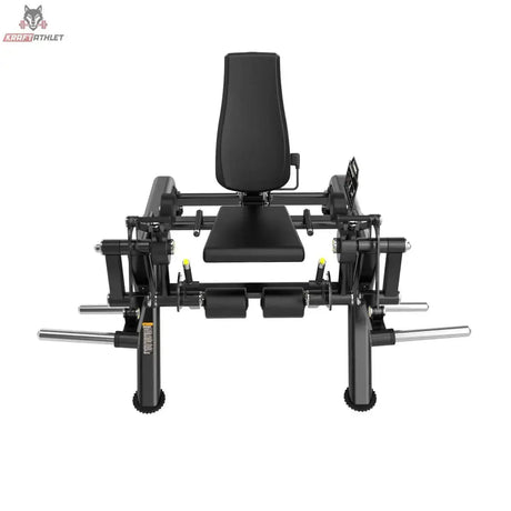Titanium Strength Genesis Series IsoLateral Beinstrecker in Frontansicht mit Sitz und Scheibenhaltern