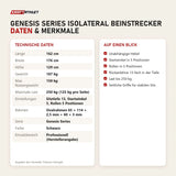 Technische Daten und Merkmale von Titanium Strength Genesis Series IsoLateral Beinstrecker als Tabelle