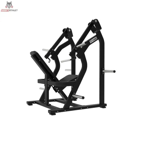 Titanium Strength Elite Series IsoLateral Schulterpresse – Schrägansicht von rechts mit Sitzpolster