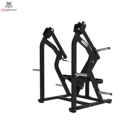 Titanium Strength Elite Series IsoLateral Schulterpresse – Schrägansicht von vorn mit Scheibenaufnahmen