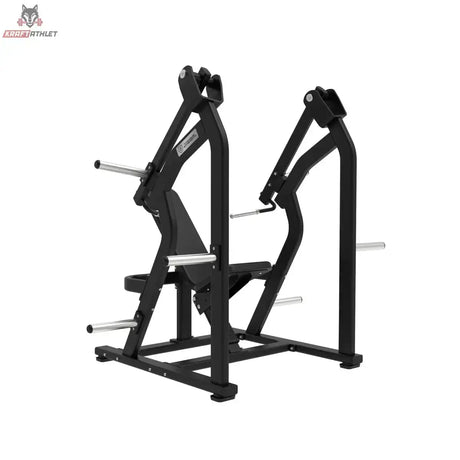 Titanium Strength Elite Series IsoLateral Schulterpresse – Seitenansicht in Schwarz mit Hebelarmen und Sitz