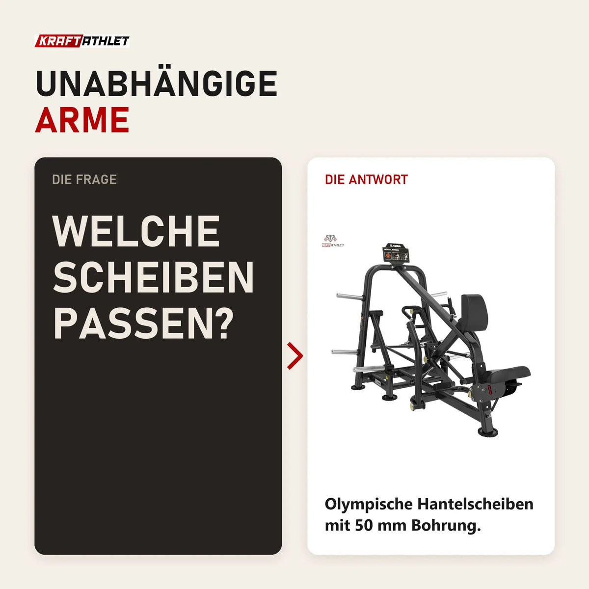 Frage und Antwort zu Titanium Strength Genesis Series IsoLaterales Rudern mit Brustpolster: Welche Scheiben passen?