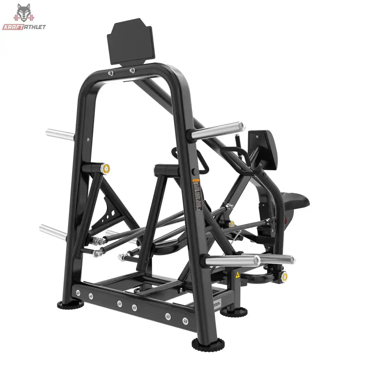 Titanium Strength Genesis Series IsoLaterales Rudern mit Brustpolster in Frontansicht mit Griffen