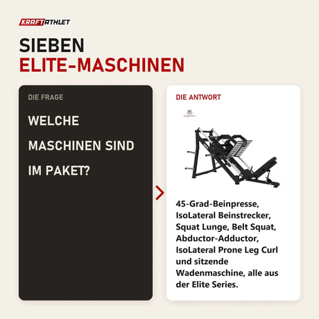 Frage und Antwort zu Titanium Strength Killing Legs Pack: Welche Maschinen sind im Paket?