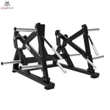 Titanium Strength Killing Legs Pack: Hackenschmidt-Gerät mit Hantelaufnahmen, Schrägansicht auf Weiß