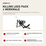 Titanium Strength Killing Legs Pack mit 4 Merkmalen: Sieben Elite-Maschinen, 45-Grad-Beinpresse bis 600 kg, Belt Squat und Squat Lunge, Beinstrecker und Beinbeuger einseitig nutzbar