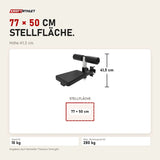 Maßbild Titanium Strength Lat-Pulldown-Sitz für B100 und B200: Stellfläche 77 × 50 cm, Höhe 41,5 cm