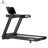 Titanium Strength LC10 DC Laufband – Schrägansicht von vorn mit Konsole und Handläufen