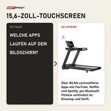 Frage und Antwort zu Titanium Strength LC20 AC Laufband mit 15,6-Zoll-Touchscreen: Welche Apps laufen auf dem Bildschirm?