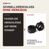 Frage und Antwort zu Titanium Strength Lock-Jaw Collar Hantelverschlüsse: Passen die Verschlüsse auf meine Stange?