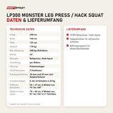 Technische Daten und Lieferumfang von Titanium Strength LP300 Monster Leg Press / Hack Squat als Tabelle