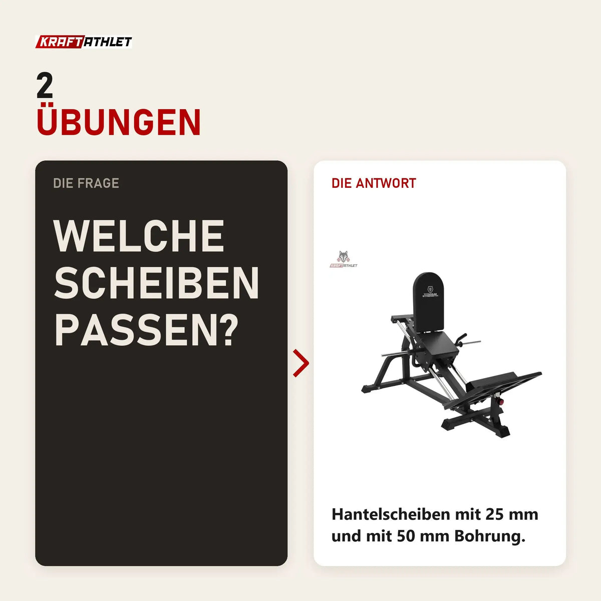 Frage und Antwort zu Titanium Strength LPC Stehende Beinpresse und Wadenheben 2 in 1: Welche Scheiben passen?