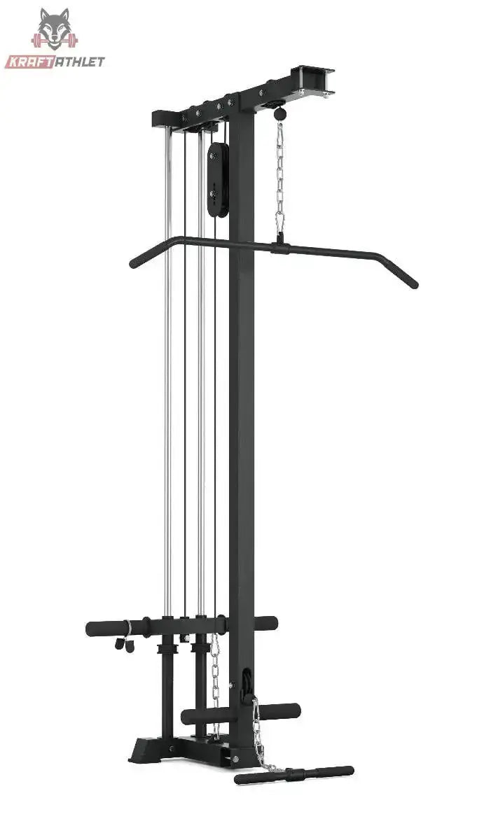 Titanium Strength LR1 Lat und Row Attachment Evolution Frontansicht mit Latzugstange und unterem Rudergriff