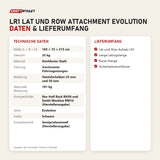 Technische Daten und Lieferumfang von Titanium Strength LR1 Lat und Row Attachment Evolution als Tabelle