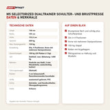 Technische Daten und Merkmale von Titanium Strength M5 Selectorized Dualtrainer Schulter- und Brustpresse als Tabelle