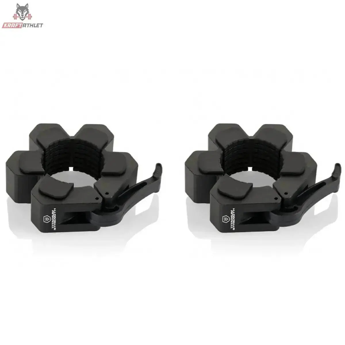 Titanium Strength MAGC Magnetische Aluminium-Verschlüsse, Paar in Schwarz, Schrägansicht von oben