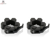 Titanium Strength MAGC Magnetische Aluminium-Verschlüsse, Paar in Schwarz, Schrägansicht von oben