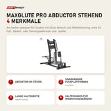 Titanium Strength MaxGlute Pro Abductor Stehend mit 4 Merkmalen: Abduktion im Stehen, Unabhängige Fußplattformen, Lange Haltegriffe, Halterungen für Widerstandsbänder