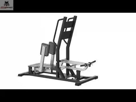 Titanium Strength MaxGlute Pro Abductor Stehend in Seitenansicht mit Standplattform und Polster