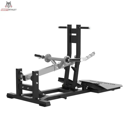 Titanium Strength MaxGlute Pro Belt Squat in Schrägansicht mit Hebelarm und Standplattform
