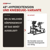 Frage und Antwort zu Titanium Strength MaxGlute Pro Duale Lendenwirbel-Hyperextension: Bis zu welchem Körpergewicht ist das Gerät ausgelegt?