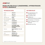 Technische Daten und Merkmale von Titanium Strength MaxGlute Pro Duale Lendenwirbel-Hyperextension als Tabelle
