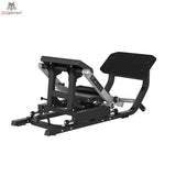 Titanium Strength MaxGlute Pro Hip Thrust Maschine – Schrägansicht von der anderen Seite mit Fußplatte und Hebel