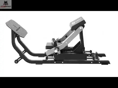 Titanium Strength MaxGlute Pro Hip Thrust Maschine – Seitenansicht mit Hüftbügel, Rückenpolster und Fußplatte