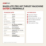 Technische Daten und Merkmale von Titanium Strength MaxGlute Pro Hip Thrust Maschine als Tabelle