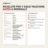 Technische Daten und Merkmale von Titanium Strength MaxGlute Pro V Squat Maschine als Tabelle
