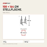 Maßbild Titanium Strength Multi Press Rack 360PR: Stellfläche 108 × 164 cm, Höhe 190 cm