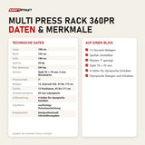 Technische Daten und Merkmale von Titanium Strength Multi Press Rack 360PR als Tabelle