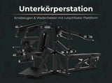 Titanium Strength Multigym Hebel LG3: Grafik zur Unterkörperstation mit rutschfester Plattform