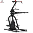 Titanium Strength Multigym Hebel LGX – Schrägansicht von rechts mit Hebelarmen, Latzug und Fußplattform
