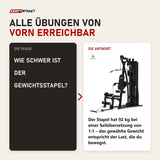 Frage und Antwort zu Titanium Strength Multigym MG3: Wie schwer ist der Gewichtsstapel?