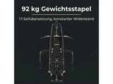 Titanium Strength Multigym MG3 als Infografik zum Gewichtsstapel in Frontansicht