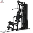 Titanium Strength Multigym MG3 in Schrägansicht von links mit Latzug, Brustpresse und Beinstrecker