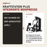 Frage und Antwort zu Titanium Strength Multigym MG3L mit Beinpresse: Wie schwer ist der Gewichtsstapel?