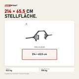 Maßbild Titanium Strength Offene Hex-Bar Trap Bar: Stellfläche 214 × 65,5 cm