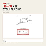 Maßbild Titanium Strength Olympische Trap Bar Hex-Stange: Stellfläche 160 × 72 cm, Höhe 20 cm