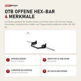 Titanium Strength OTB Offene Hex-Bar mit 4 Merkmalen: Offenes Design, Griffe mit 26 und 38 mm, 4 erhöhte Nylonfüße, Bis 360 kg belastbar