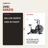 Frage und Antwort zu Titanium Strength Pack Air Bike + Luft-Rudergerät: Welche Geräte sind im Paket?