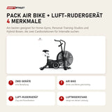 Titanium Strength Pack Air Bike + Luft-Rudergerät mit 4 Merkmalen: Zwei Geräte, Air Bike, Luft-Rudergerät, Luftwiderstand