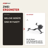 Frage und Antwort zu Titanium Strength Paket Luft-Rudergerät + Ski Trainer mit Ständer: Welche Geräte sind im Paket?