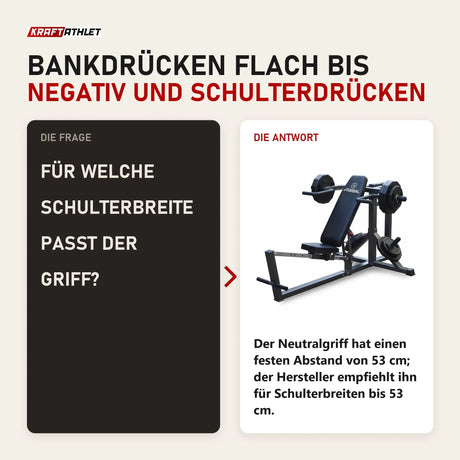 Frage und Antwort zu Titanium Strength PM50 Brust- und Schulterpresse: Für welche Schulterbreite passt der Griff?