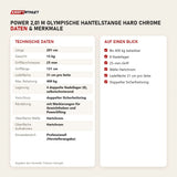 Technische Daten und Merkmale von Titanium Strength Power 2,01 m Olympische Hantelstange Hard Chrome als Tabelle