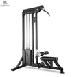 Titanium Strength PR60 Dual Lat Pulldown & Low Row in Schrägansicht mit Gewichtsblock und Latzugstange