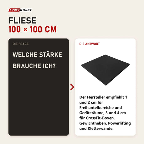 Frage und Antwort zu Titanium Strength Premium Bodenschutzmatte 100 × 100 cm: Welche Stärke brauche ich?